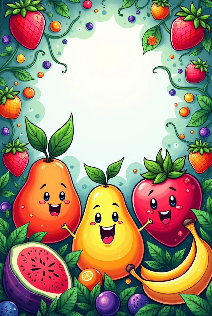 Make an fruit coloring book cover