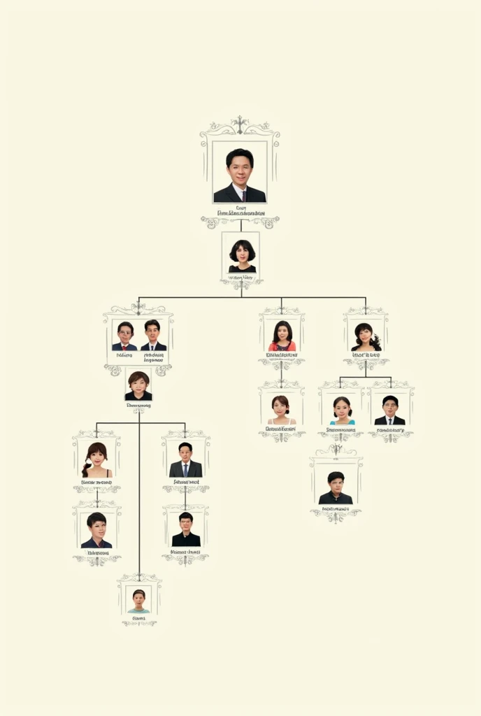 We need a family tree with Dong Hwan Jung at the top. This man married two women: one named **?** and the other named Carla da Silva. The child of **?** is Jung Hoseok, and the child of Carla da Silva is Taehyung. In the next line, Carla da Silva marries a man named Kim Jung Woo. From Kim Jung Woo, the tree should branch out to show that he has two children.