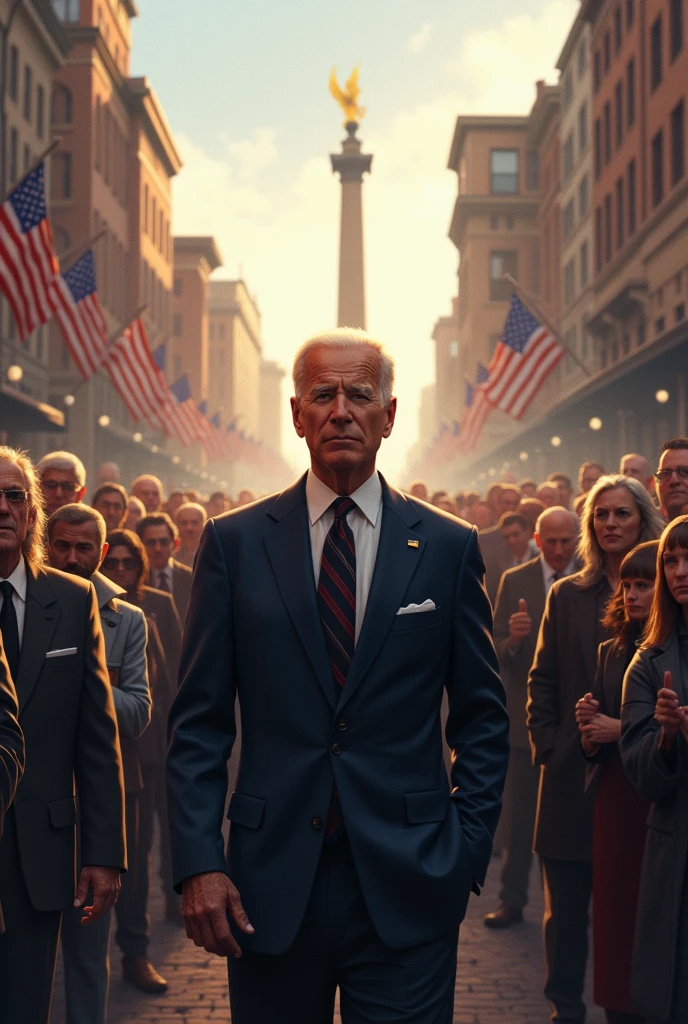 After Biden's arrival, the atmosphere is filled with anticipation and nostalgia.