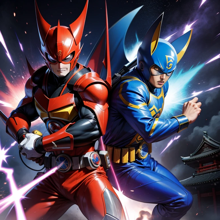 Japan Tokusatsu Hero、Zubat vs Dacca Combatants。