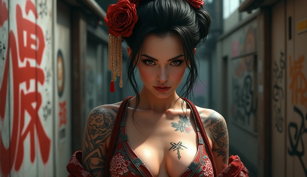 Japanese、kimono、geisha、oiran、bodybuilder、housewife、cum shot,sex slave_tattoo,oily ,cum shot,Dirty talk、graffiti、Seeding Press,Dirty talk graffiti on body、Seeding Press,50 years old,(masterpiece, best quality:1.2), 1girl, solo,Big Tit,、Big Butt,Armpit Hair、
,muscular、busty,hentai