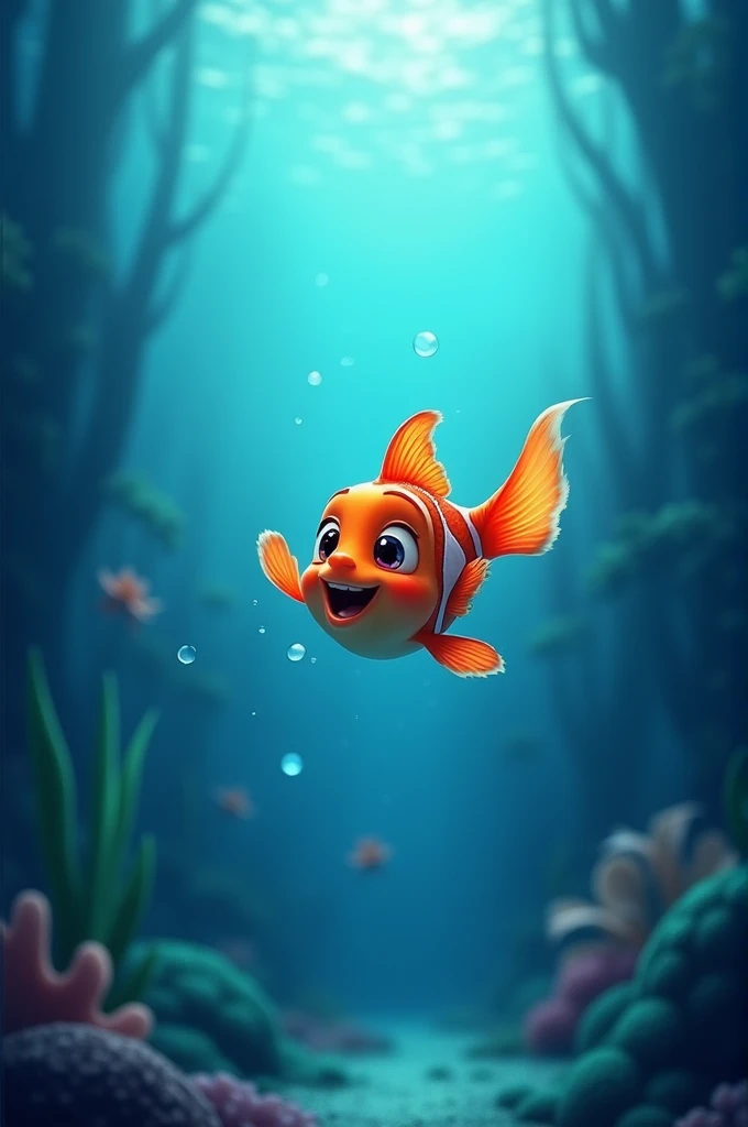 Swim, swim, fishy, swim,
In the sea, so cool and dim,
Flip your fins and wiggle your tail,
In the ocean, we’ll set sail!