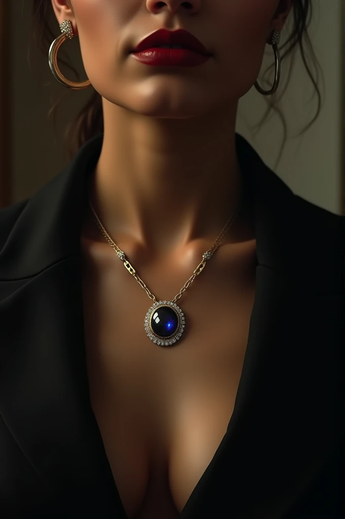 A necklace with hidden camera