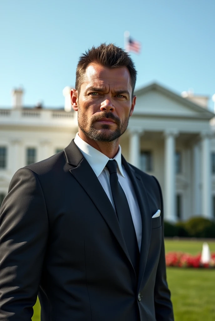 Karl urban in ground white house
