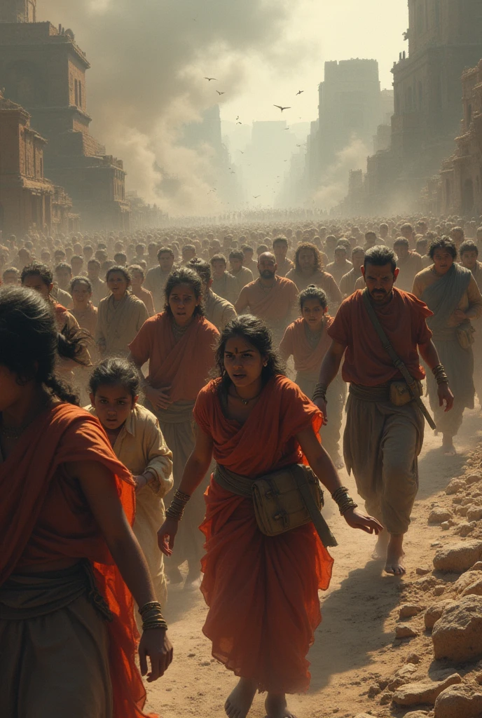 People left and run away from war in kurukshetra