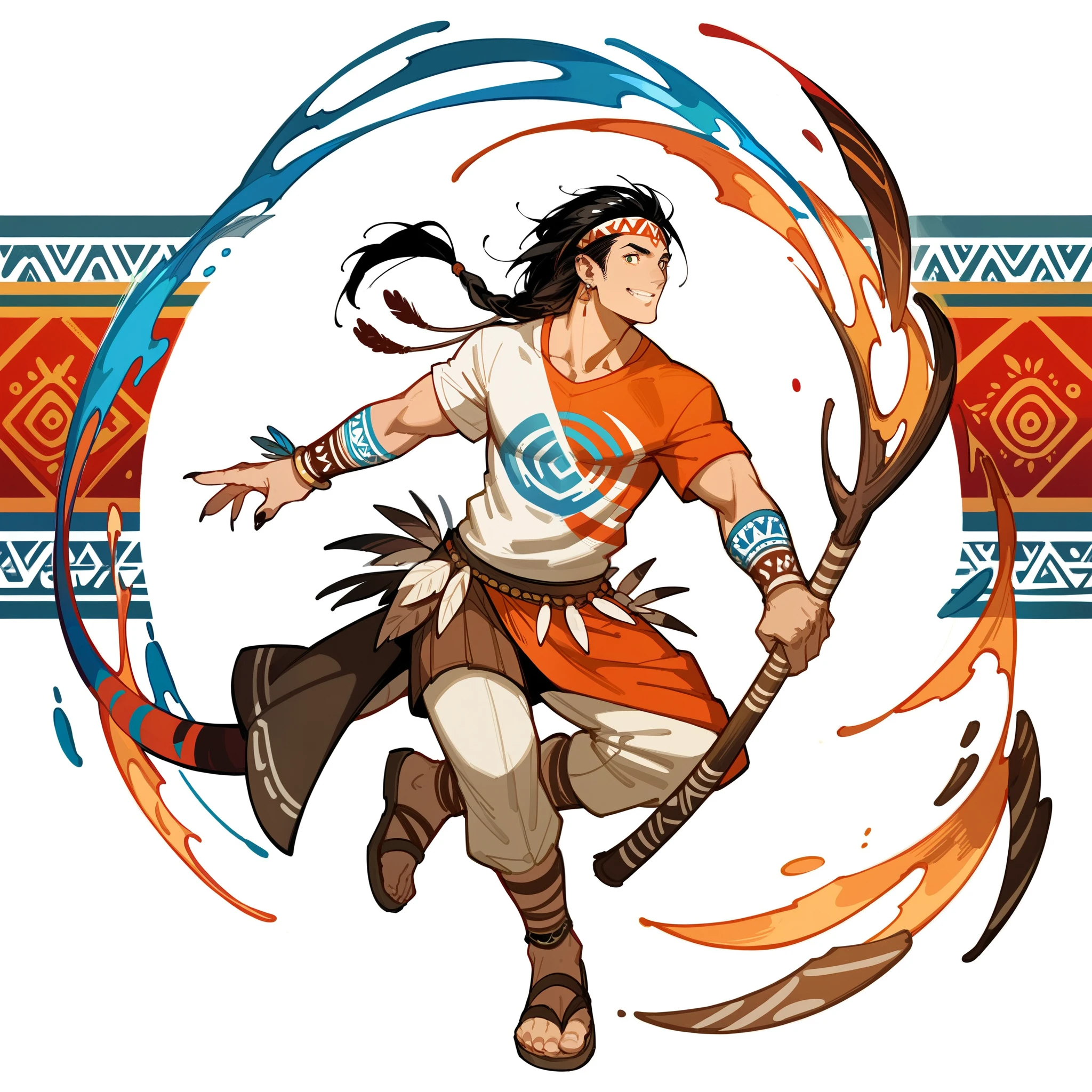 rating_safe, score_9, score_8_up, score_7_up, score_6_up, score_5_up, score_4_up, hires, source_furry, cover_page, Tribal Spirit animals, A t-shirt design inspired by tribal art and folklore, featuring intricately detailed spirit animals such as wolves, The design incorporates geometric patterns and bold linework to create a striking and powerful composition, white background,