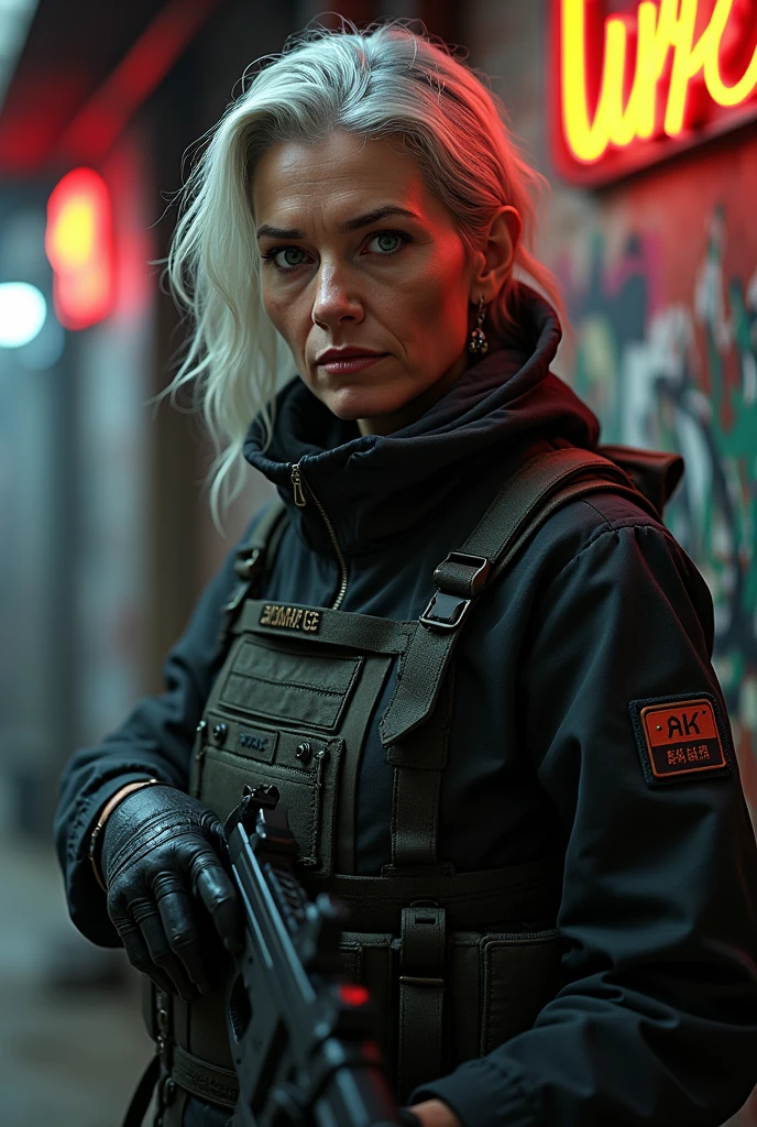 REAL,8k,hip hop,assassin women,60 yo,