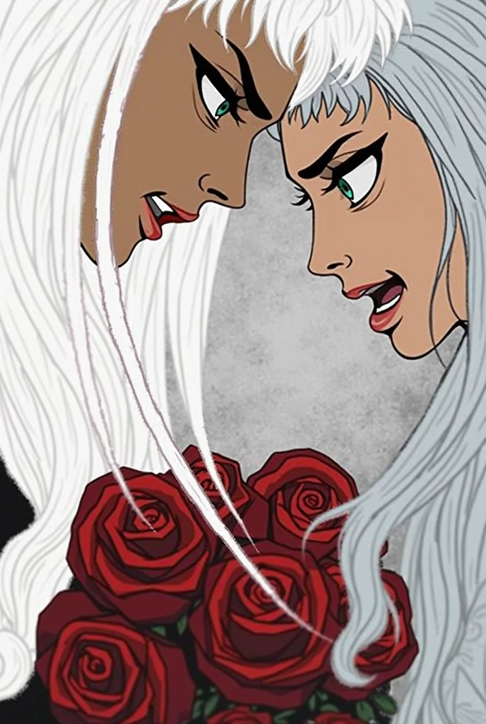 Indian lesbian rivals stare nose to nose 