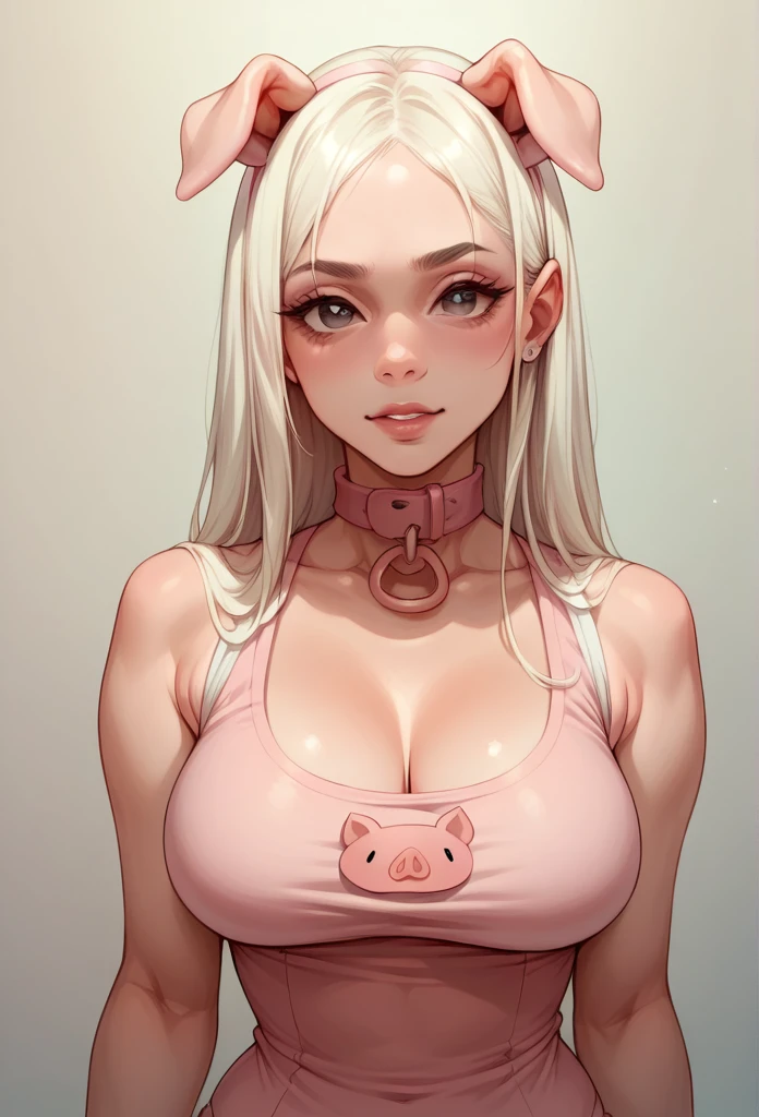Pig Cosplay,Pig's nose、 Pink Hair, Black eyes, Dolphin ears, sexy, cute, Foot fetish, sole, Pink nails, wrinkled feet, wrinkled sole, Huge breasts, Pink Bikini. Ranch Background. masterpiece, detailed, Ultra-high resolution,enormous massive gigantic big large fat absurde sagging saggy breasts, milf, mature female, enormous saggy tits, enormous saggy ass
