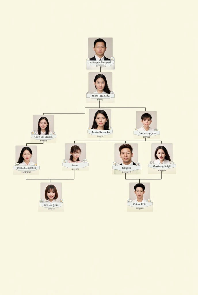 We need a family tree with Dong Hwan Jung at the top. This man married two women: one named **?** and the other named Carla da Silva. The child of **?** is Jung Hoseok, and the child of Carla da Silva is Taehyung. In the next line, Carla da Silva marries a man named Kim Jung Woo. From Kim Jung Woo, the tree should branch out to show that he has two children.