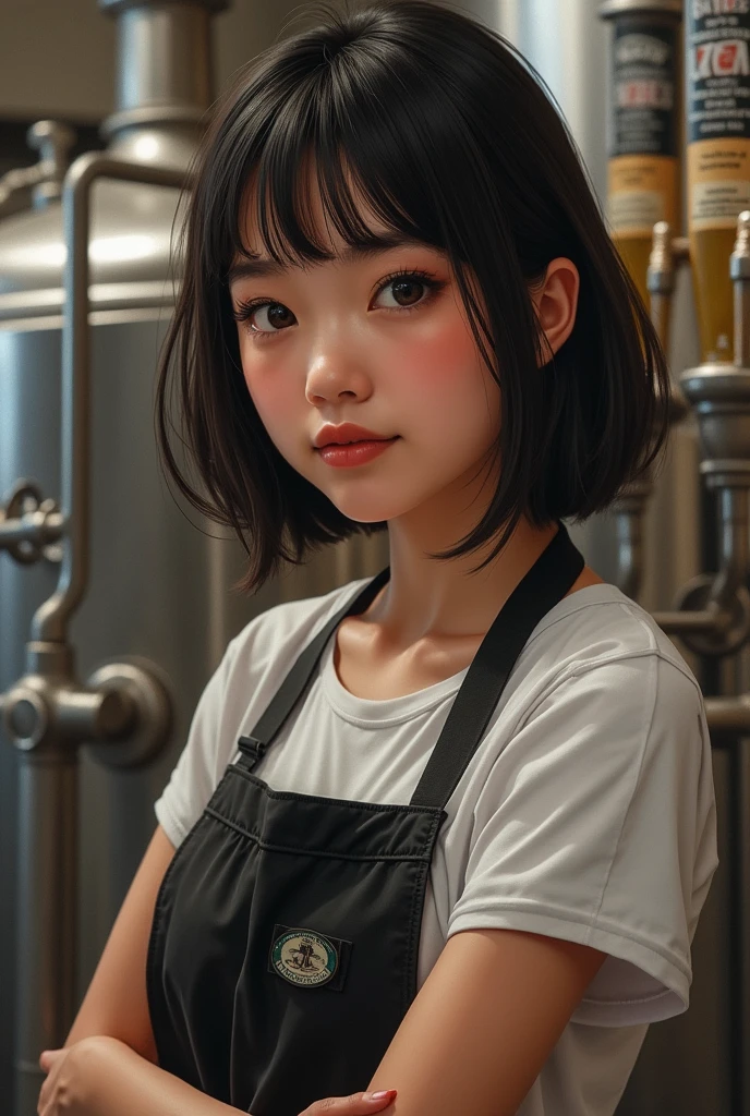 Brewer Emma Half American, half Japanese Small face Hair length above shoulders with bangs