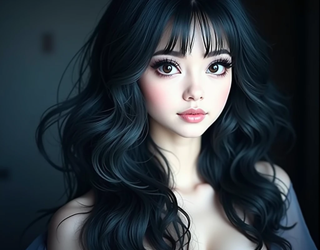 A nude female figure, extremely detailed, masterpiece-quality, photorealistic, 8K resolution, highly detailed anatomy, intricate skin texture, high-quality lighting, elegant pose, soft and sensual, cinematic framing, dramatic atmosphere, warm color palette