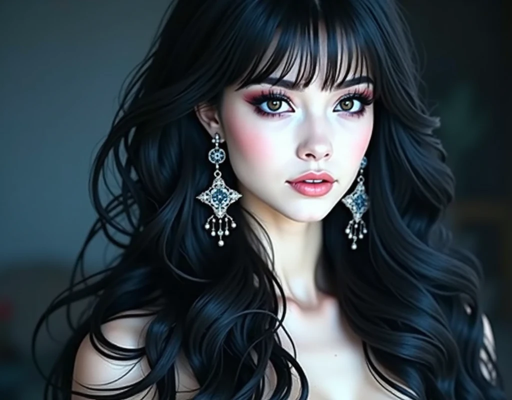 A nude female figure, extremely detailed, masterpiece-quality, photorealistic, 8K resolution, highly detailed anatomy, intricate skin texture, high-quality lighting, elegant pose, soft and sensual, cinematic framing, dramatic atmosphere, warm color palette