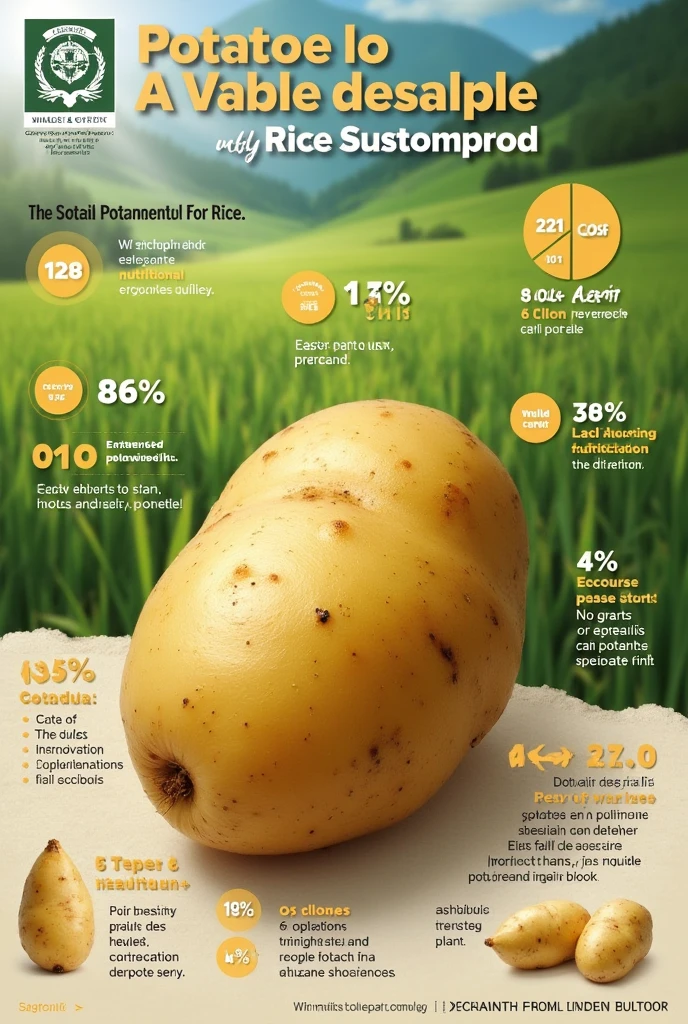 poster about potatoes as a staple food substitute for rice