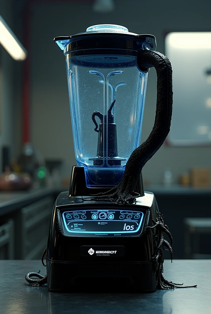 Design a blender with Venom. Use the blender as the main unit.