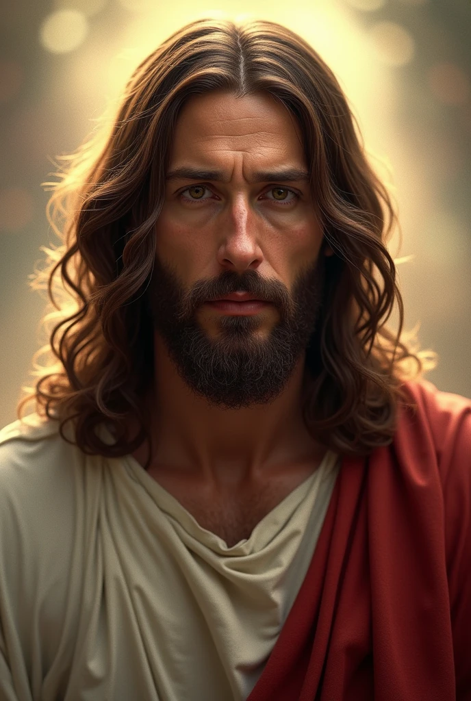 Create an image of Jesus with the phrase, You love me? leave in the comments