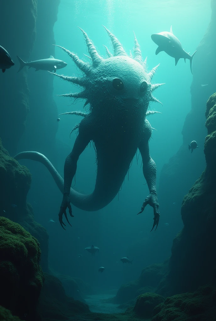 
Unknown Creature　Ocean　Sharks are scary
