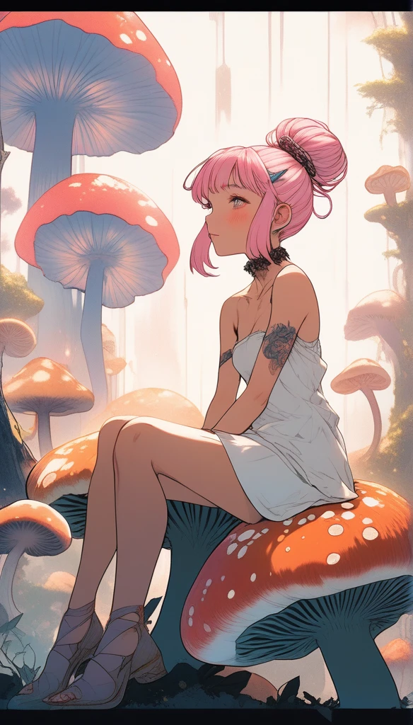 Naked mushroom girl