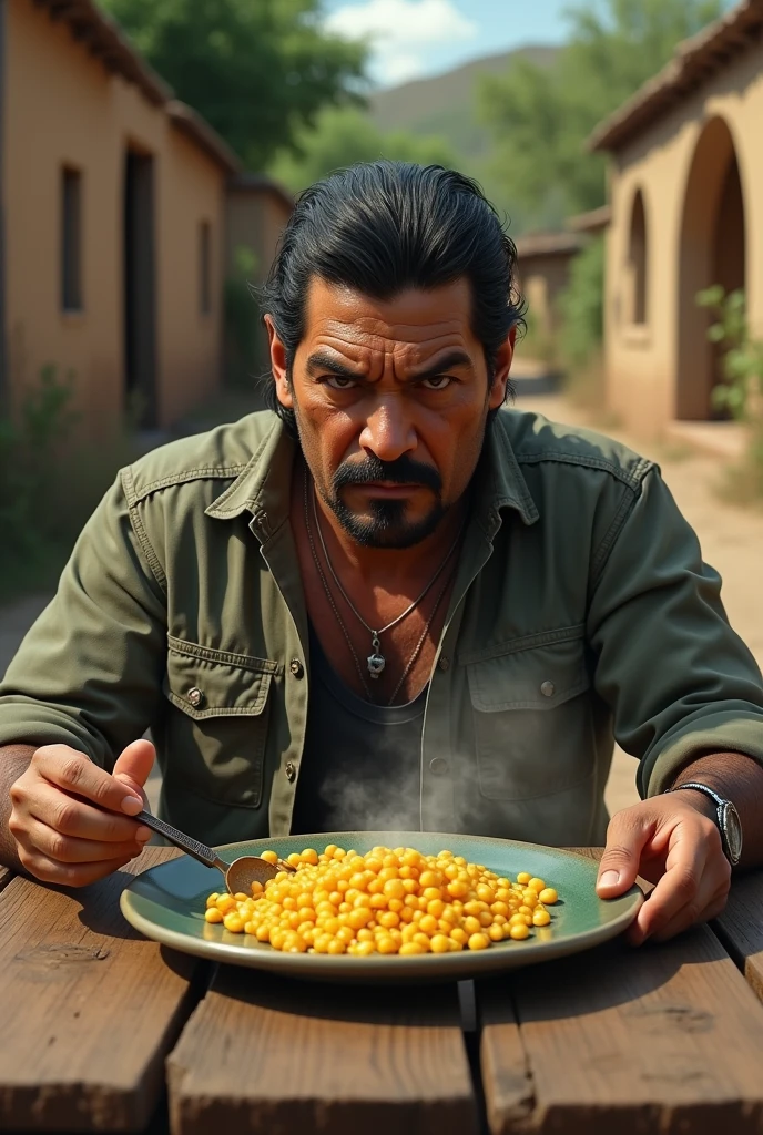 Chapo Guzman eating corn