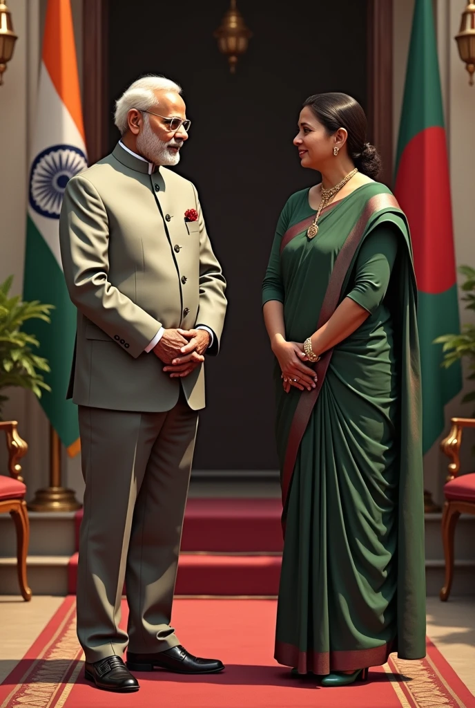 Indian pm modi and Bangladeshi ex pm seikh hasina