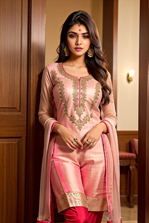 ((best quality)), ((masterpiece)), (detailed), Beautiful indian woman, salwar suit