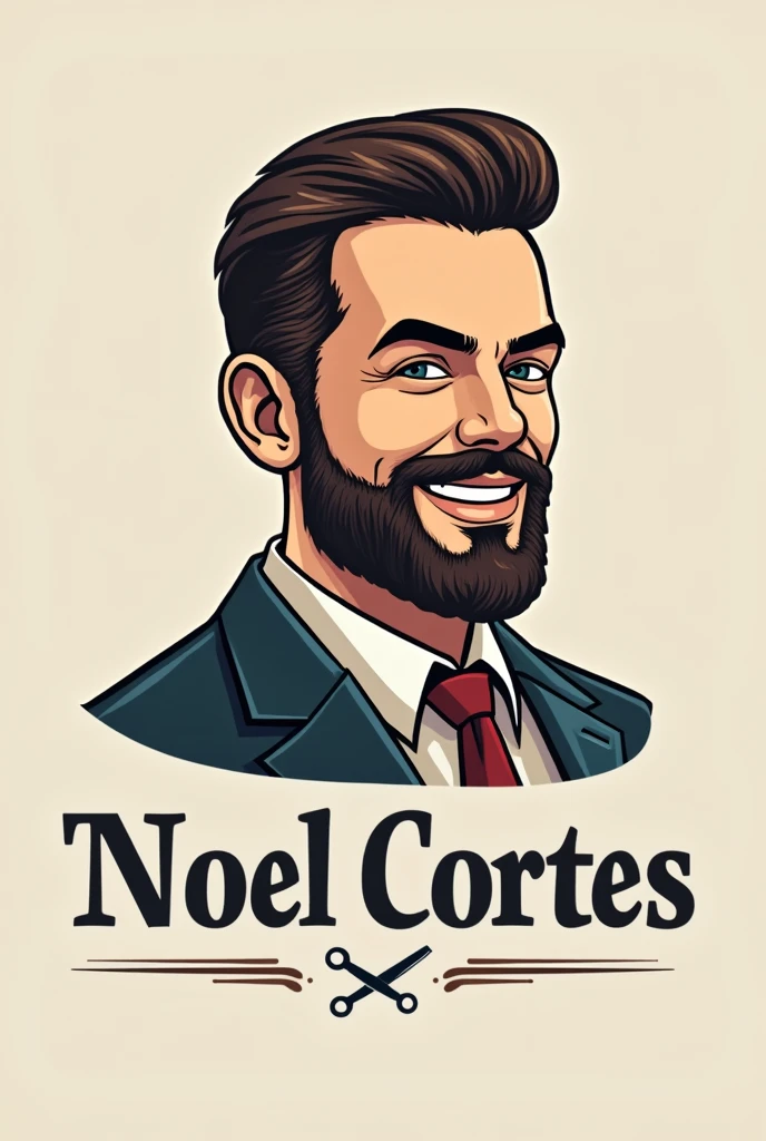 A barber logo that says “Noel Cortes”