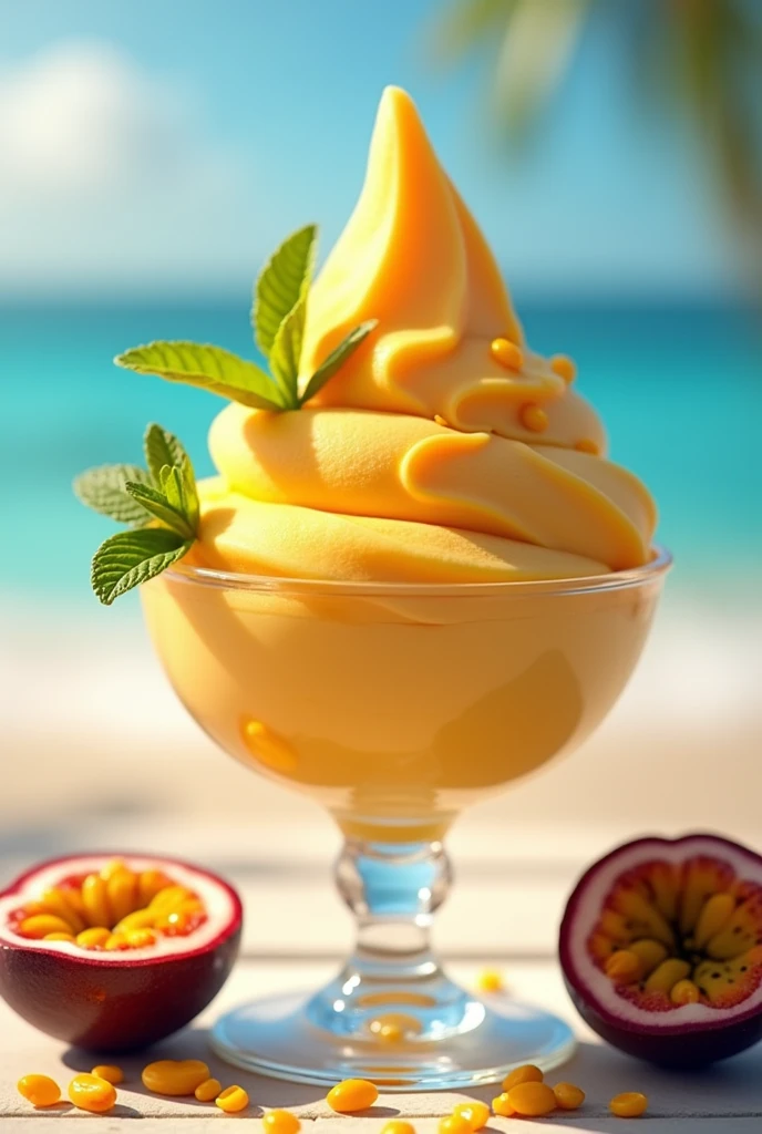 Passion fruit ice cream ingredients