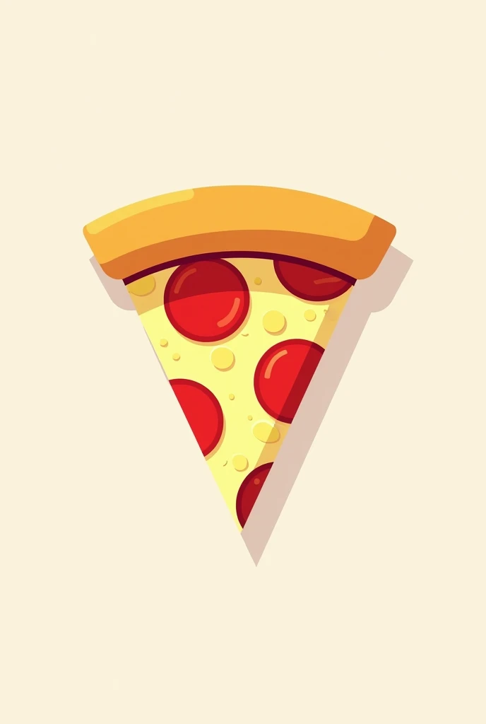Pizza slice icon drawing for website and used as logo
