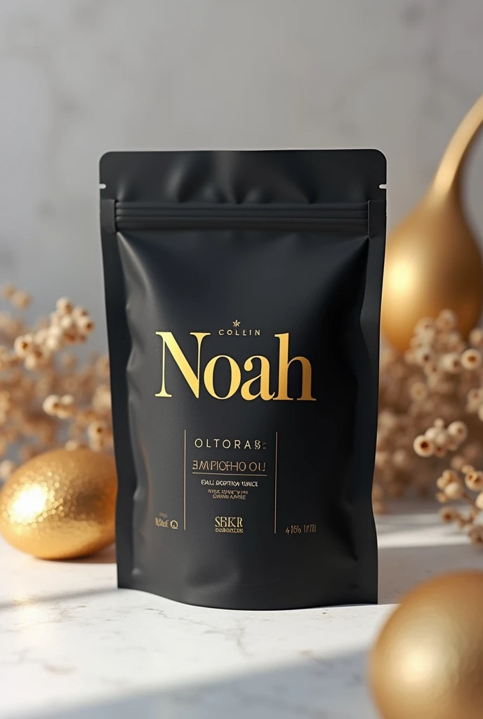 Create a new layer and select the Text tool (T). Enter text "Noah" and choose a nice font, luxury from available font list. Adjust size, letter spacing and font to match the packaging design. Sử dụng các công cụ Style và Effects để thêm màu sắc, shadows or decorative effects if required. Save the design in a format suitable for use on product packaging.