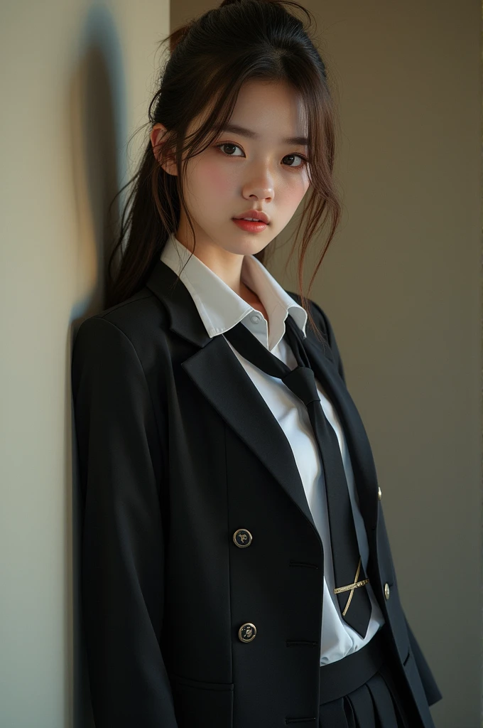 Real 18 year old girl in sexy schoolgirl uniform