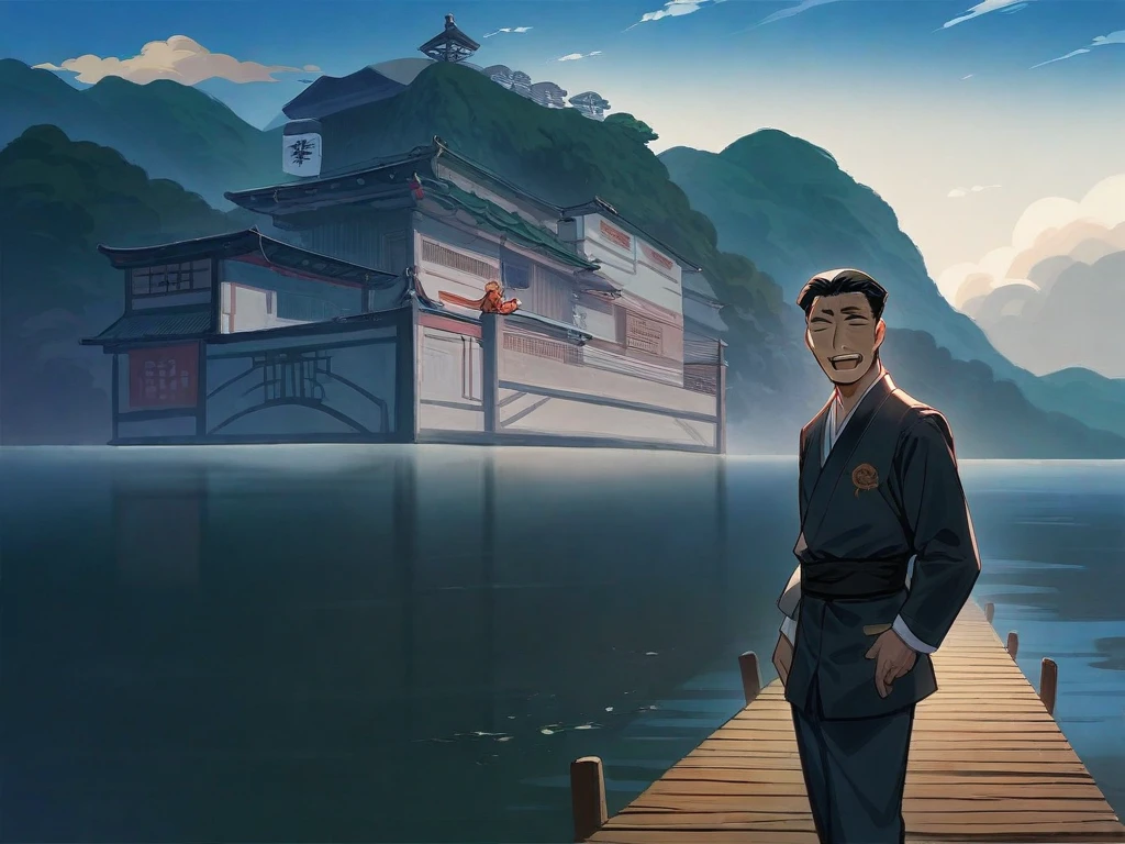 best quality，People wearing Hanfu standing on the boat ，Anime characters wearing Hanfu, Chinese, 穿着ancient China的衣服, ancient China, 身着ancient China服饰, Chinese traditional clothing, Chinese Fantasy