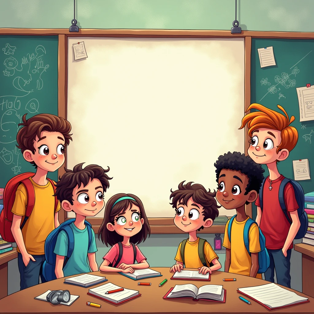 very long deadline, book, yearbook, school class, cartoon