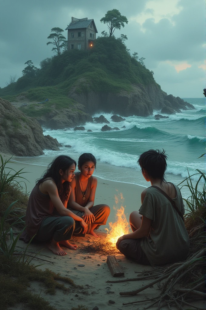 Friends in an iland in bad condition