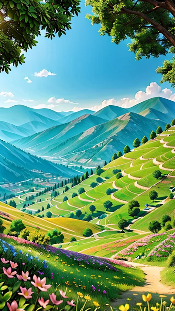 The mountains and valleys of Izmir are green and lively in summer. Flowers of various colours bloom on the mountains. 