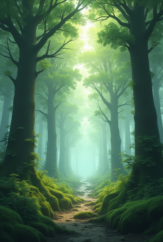 Forest landscape that emits peace without people