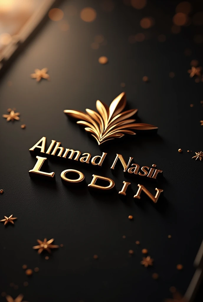 create a logo by this name Ahmad Nasir Lodin luxury logo with 3D best luxury phones and computers 




