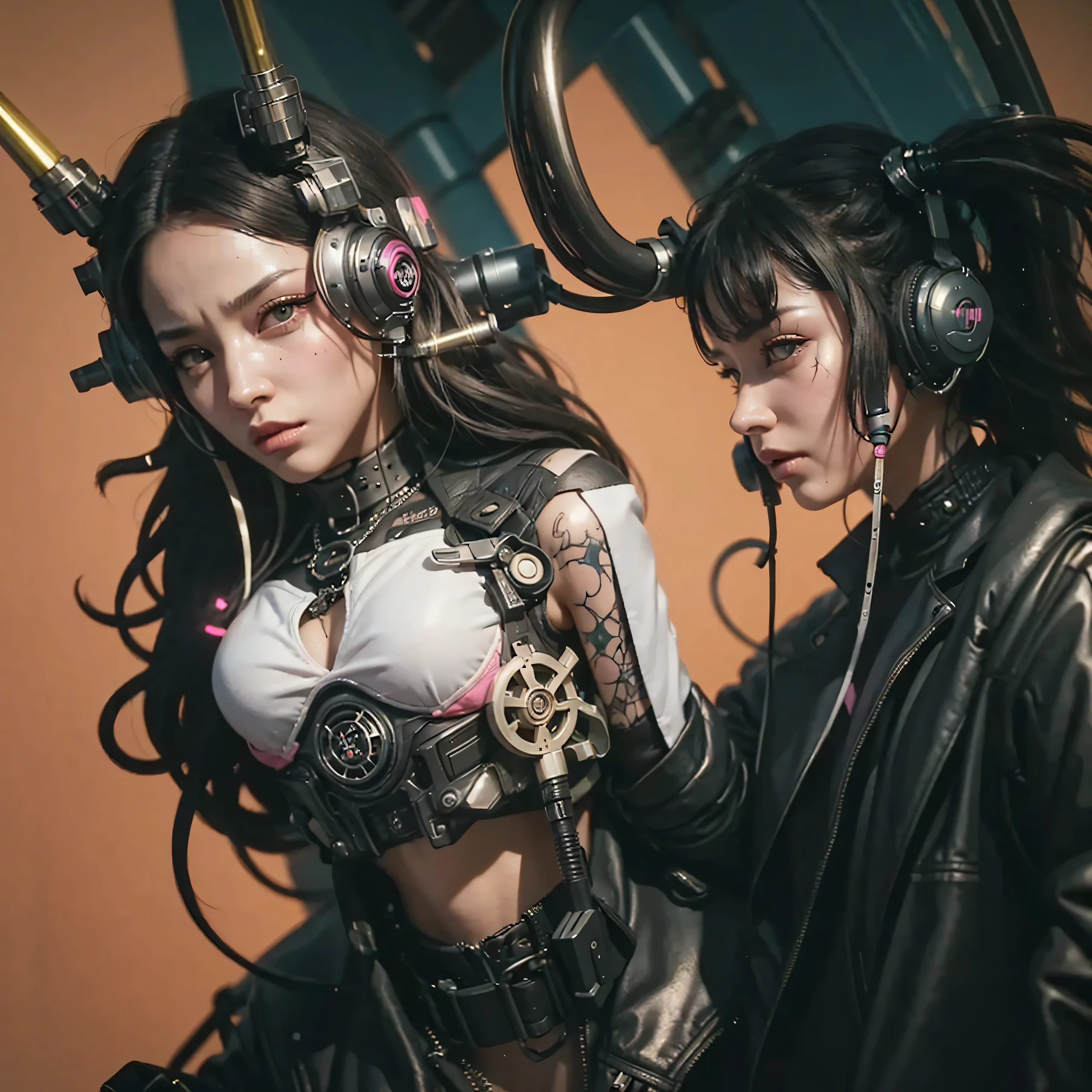 a woman in a pink bikini and black jacket sitting on the street, cyberpunk art style, cyberpunk 2 0 years. o model girl, hyper-realistic cyberpunk style, Cyberpunk vibes, cyberpunk style , Hyper realistic, cyberpunk beautiful girl, cyberpunk art ultrarealistic 8k, cyberpunk girl, cyberpunk art, female cyberpunk anime girl, in cyberpunk style, Judy Alvarez Cyberpunk