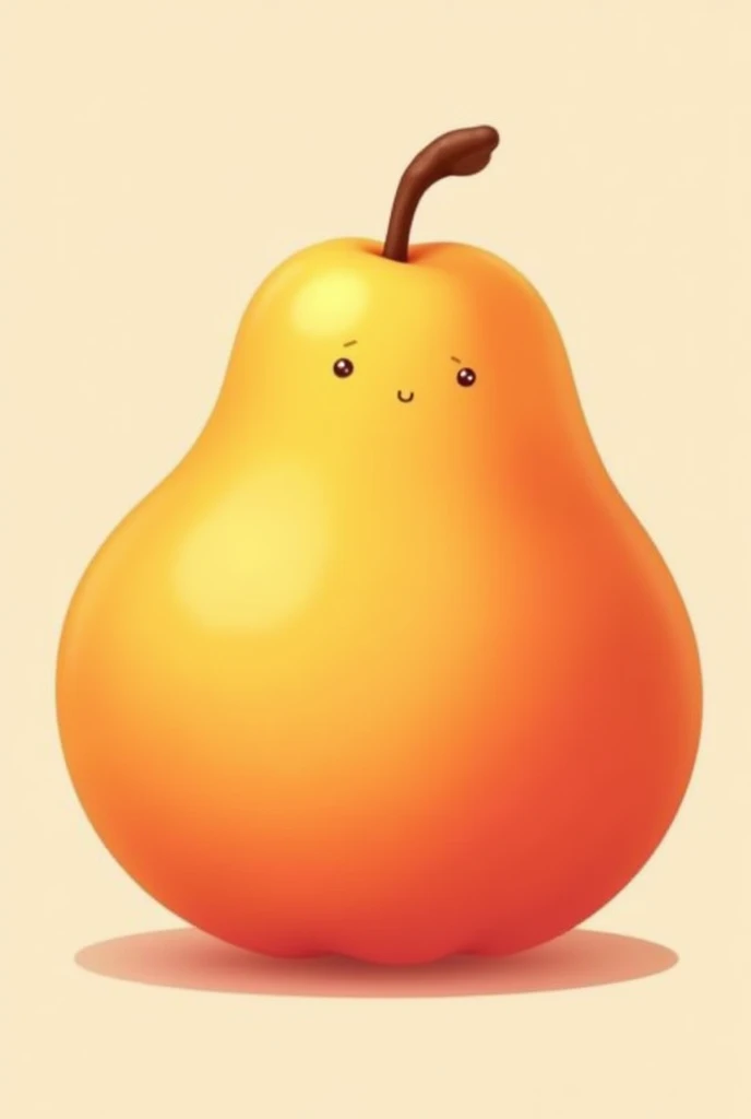 Peach emoji that is butt shaped with simple background 
