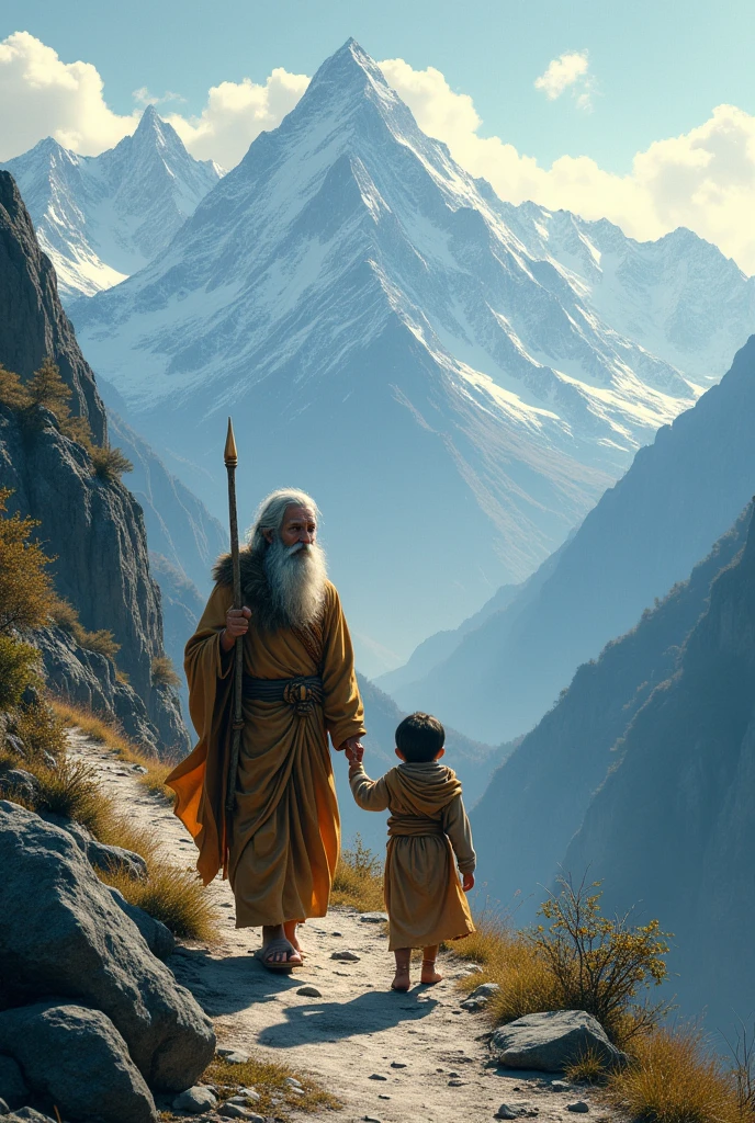 Sadhu taking his on a spiritual path in the Himalayas
