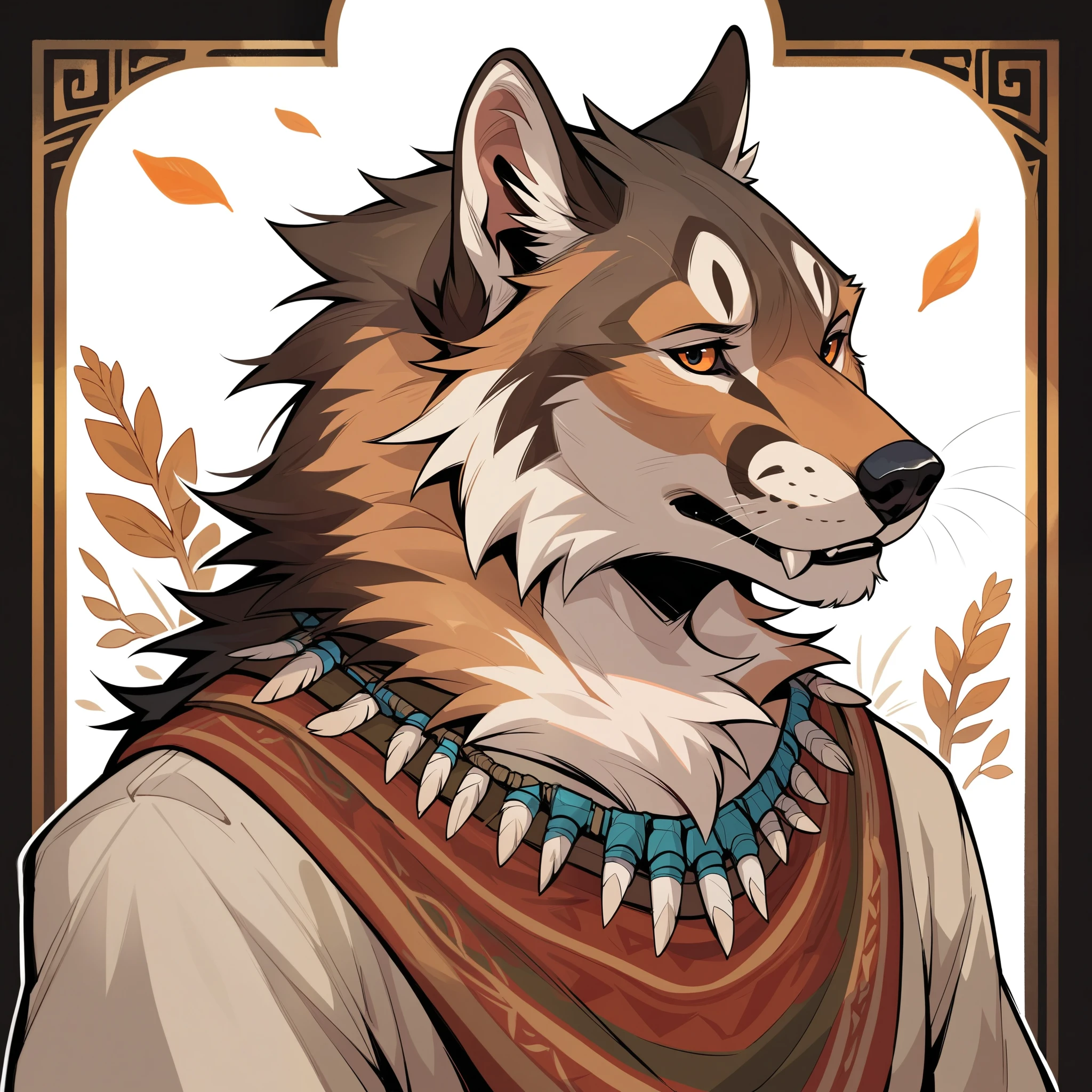 rating_safe, score_9, score_8_up, score_7_up, score_6_up, score_5_up, score_4_up, hires, source_furry, cover_page, Tribal Spirit animals, A t-shirt design inspired by tribal art and folklore, featuring intricately detailed spirit animals such as wolves, The design incorporates geometric patterns and bold linework to create a striking and powerful composition, white background,