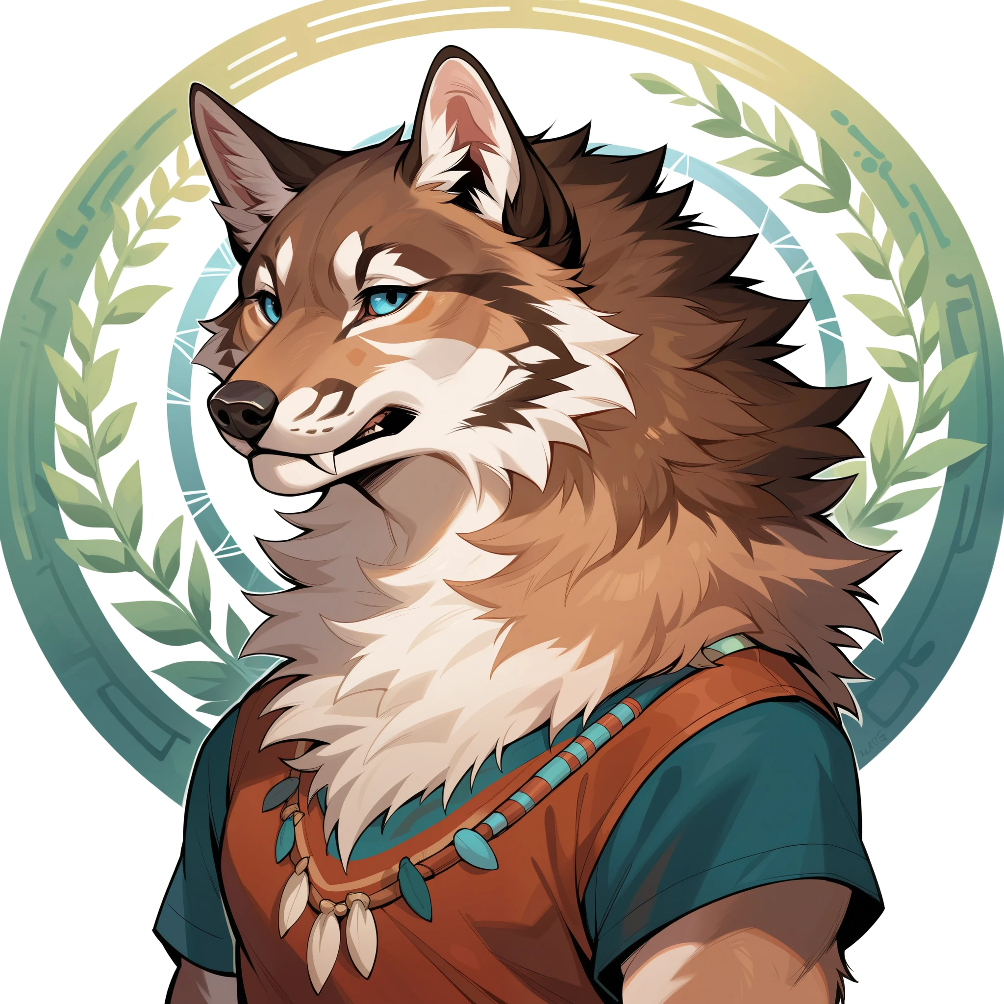 rating_safe, score_9, score_8_up, score_7_up, score_6_up, score_5_up, score_4_up, hires, source_furry, cover_page, Tribal Spirit animals, A t-shirt design inspired by tribal art and folklore, featuring intricately detailed spirit animals such as wolves, The design incorporates geometric patterns and bold linework to create a striking and powerful composition, white background,