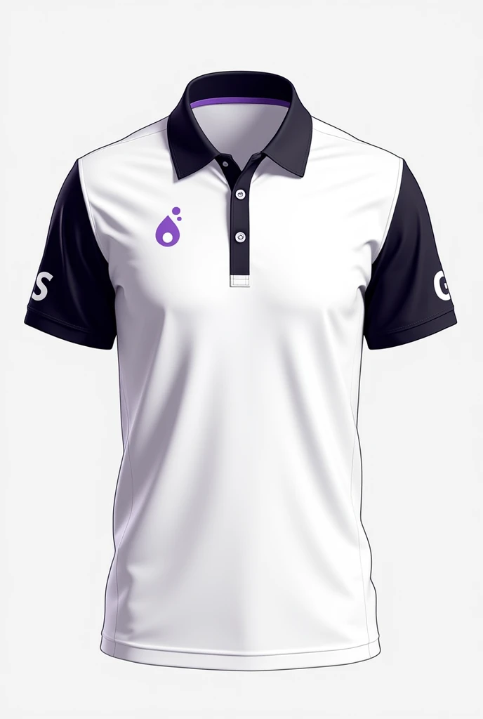 lay out design for our class polo shirt we are senior high school students and our strand is GAS,use this colors white black and lavender,make the design unique