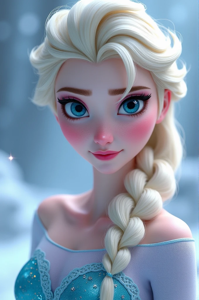 Elsa from Frozen beautiful cute hottest girl 