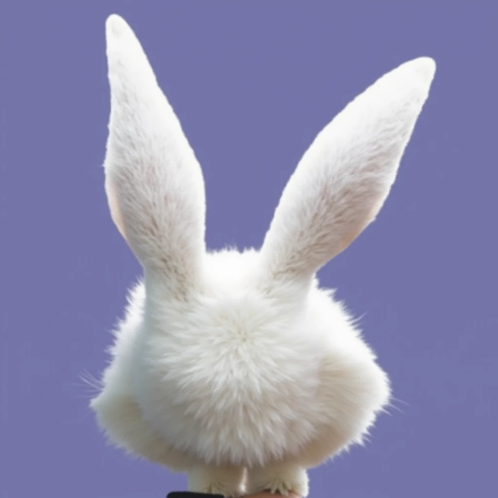 back,Rabbit head,Rabbit's back,Real hair