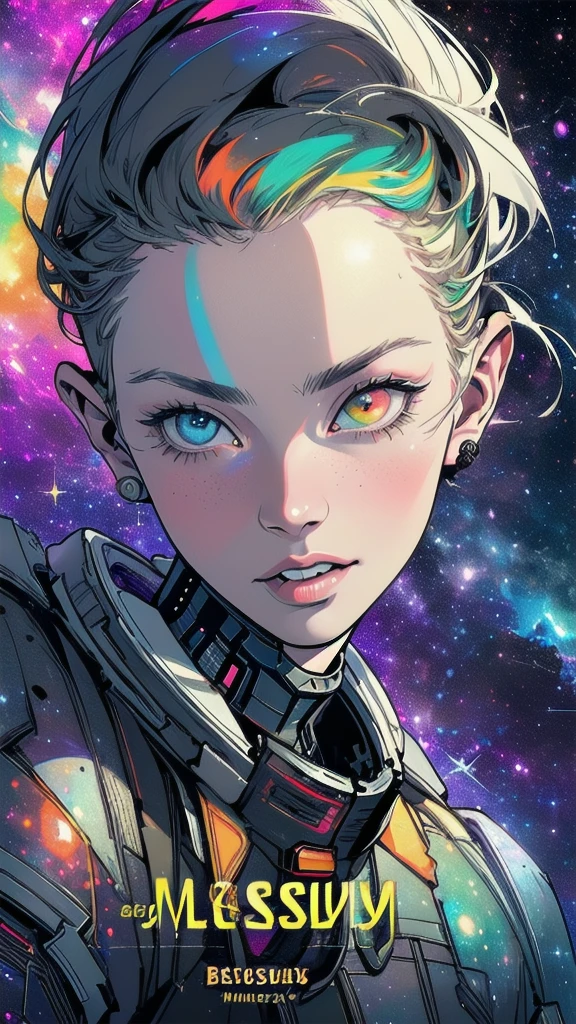 (((masterpiece, highest quality))),(((solo:1.2))),(((1girl:1.2))),32k wallpaper, very detailed, poster, vintage science fiction,(((((geometric cinematic movie poster))))), ((((bauhaus)))),(((abstract))),((((mid century modern)))),(((((portfolio))))),(((((Close-up))))),(((((bust up))))),((((more various angle)))),(((highlight))),((((heterochromia)))),(((complete. detailed face))),(((Extremely talented))),(((most complecated machine))),(((Overall colorfully))),((((((Absolutely galaxy background)))))),(((amazing huge rainbow))),(((eternal nebula)))