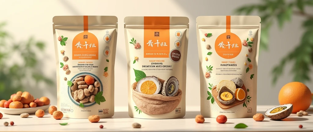 . Open your graphic design software and create a new document with overall dimensions corresponding to the size of your packaging., such as 300mm x 200mm (Dimensions for three sides including edges). 2. tạo ba phần riêng biệt cho từng mặt của bao bì: - **front:** tạo một mặt chính cho mặt trước của bao bì. thêm hình ảnh của hàu và các loại hạt dinh dưỡng. Sử dụng công cụ text (t) to add product name, logo and any prominent advertising information. Make sure key images and information are prominently and attractively placed. - **Left side:** tạo một mặt cho bên trái của bao bì. thêm thông tin về công dụng của sản phẩm, such as health benefits and nutritional content. Use easy-to-read fonts and organize content so that it is clear and easy to understand.. - **Right side:** tạo một mặt cho bên phải của bao bì. Provide additional product information, such as user manuals, detailed nutritional information and any warnings or other important information. Make sure content is well laid out and easy to read. 3. Use design tools to align elements and ensure that images and text on each side are aligned correctly. 4. Check the entire design to ensure all elements of the three sides of the packaging are coordinated and the information is clear.. 5. Save your design in a format suitable for printing (chẳng hạn như PDF hoặc tIFF) and color check to ensure printing accuracy. 6. Export design files and prepare them for sending to the printer.