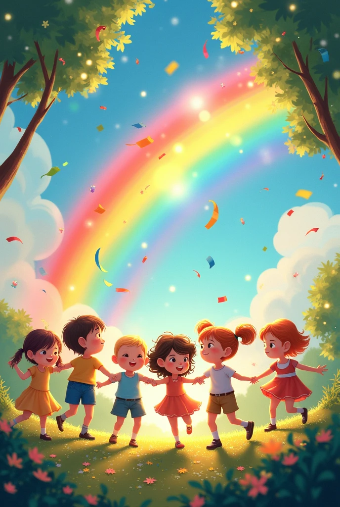For kids about rainbow colour
Let’s dance to the rainbow bright,
Colors spinning in the light.