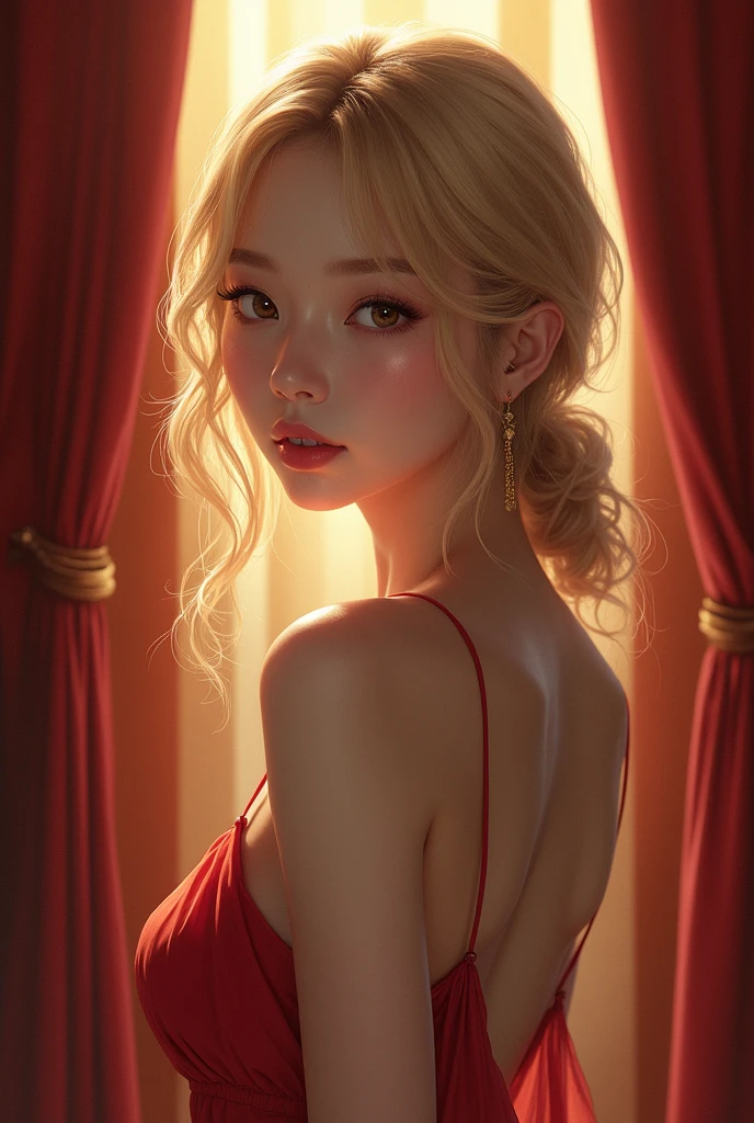masterpiece, best quality, an extremely delicate and beautiful girl,an extremely delicate and beautiful, world masterpiece theater, ultra-detailed, highly detailed, best quality, blonde hair, highres, extremely detailed,1girl, best quality, looking at viewer, realistic, realist ,real, japanese, Gyaru, tan, slingshot dress