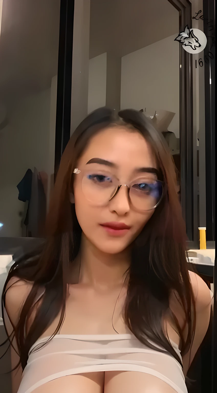 Female body, nsfw, ((gigantic bosom)), (plump:0.8), (nude, sexy), beautiful skin, ((topless, shirtless, breasts out)), transparent, transparent clothes, transparent attire, ((big breasts)), (nsfw), (white skin), (best quality), photorealistic, indoor