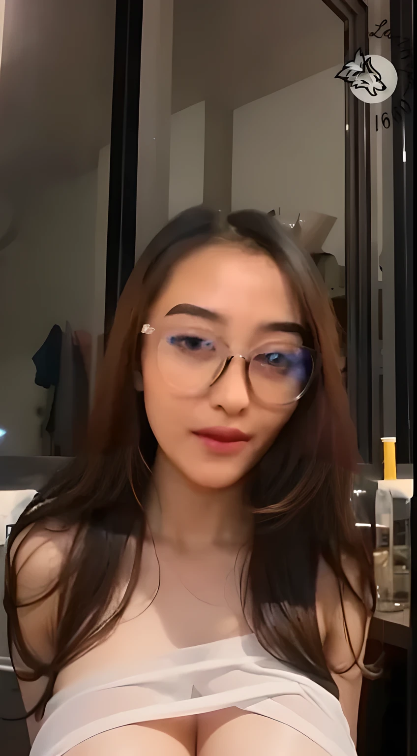Female body, nsfw, ((gigantic bosom)), (plump:0.8), (nude, sexy), beautiful skin, ((topless, shirtless, breasts out)), transparent, transparent clothes, transparent attire, ((big breasts)), (nsfw), (white skin), (best quality), photorealistic, indoor
